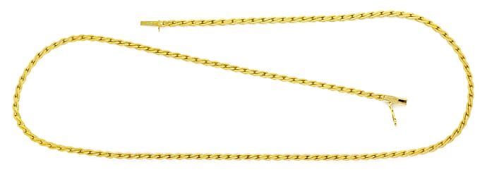 Foto 1 - Goldkette Damen Collier 46cm lang massiv 585er Gelbgold, K3262