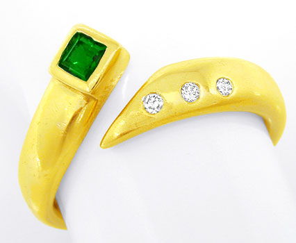 Foto 1 - Designer-Gelbgold-Ring, Brillanten! 14Karat/585! massiv, S0405