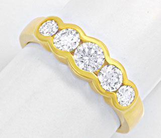 Foto 1 - Brillant Halbmemory Spann Ring 18K 0,6 Diamanten, S6188